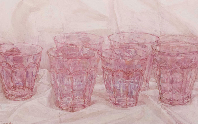 絵画 油絵　グラス