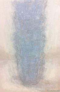 a painting of glass cups