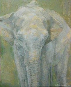a painting of a elephant